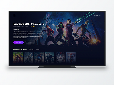 TV app – Guardians of the Galaxy Vol. 2 app challange marvel smart tv ui weekly ui