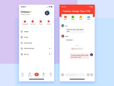 0102 Me and chat app design icon ui ux 图标 应用 设计