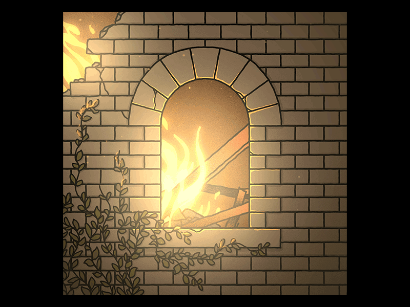 Window 3 animation burn drawing fire flames gif illustration light loop loopdeloop photoshop window