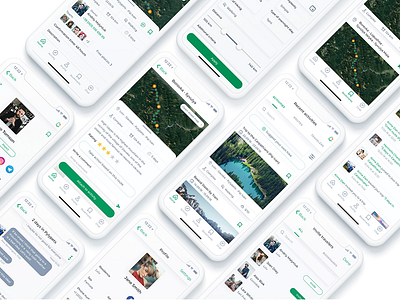 Hiking platform clean design hiking ios app mobile app travel ui ux