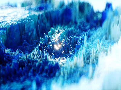 Frozen 3d abstact art c4d cinema4d concept illustration octane render scattering