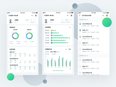 data statistics-2 app data education green app ui