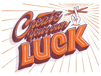 Create Your Own Luck creative handlettering happhy new year illustration lettering luck procreate script lettering