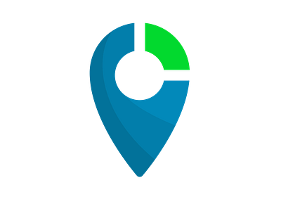 Track my work app app design flat icon location logo time
