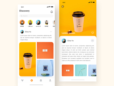 Color app color design ui ux yellow