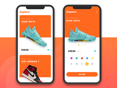 Day-01/ Nike Air Store Sport Shoes app application ios iphone nike shoes store ui ux 界面 简约