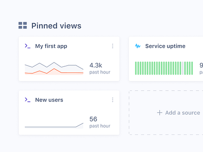 Pinned section cards cards against humanity data empty state graphs pinned visualization