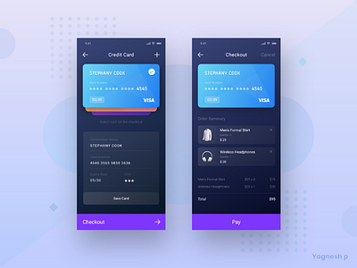 Daily UI Challenge #002 adobe xd app checkout clean creditcard daily dailychallange dailyui dailyui 002 dark colors darkapp design gradient color ios madewithxd payment simple ui ui ux ui ux design