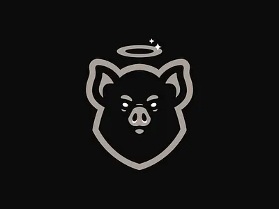 Saint Pig animal branding caelum esport icon identity illustration logo logotype mascot pig sport