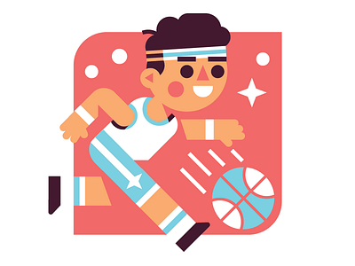 Lil Baller Boy athlete basketball geometric player sports vector