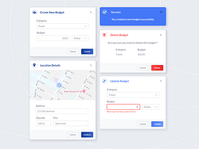 Dashboard Modals dashboad interface modals success ui web app web design