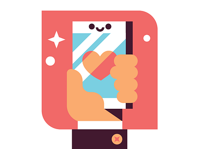 Mobile Friendly cell device love mobile phone responsive vector