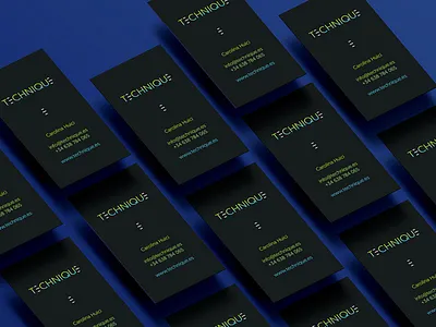 Bussines Card - Technique branding busines card dark background design logo