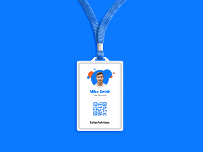 Solar Advisor ID Badge blue branding design id badge logo solar solar energy