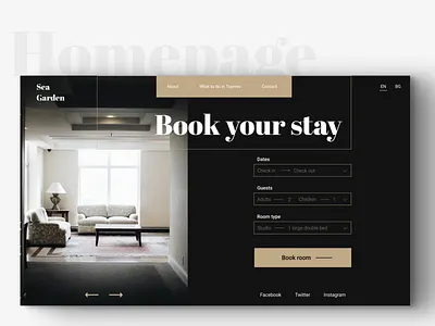 Homepage design figma homepage hotel booking hotel branding ui ux web webdesign websitedesign