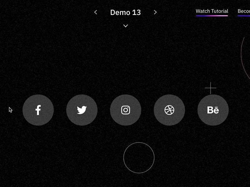 Example of Daily Interaction #13 - Circular Icons with Hover Effect
