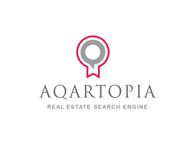 Aqartopia logo app branding color concept creative design flat food icon identity illustration inspiration lettering logo real estate type typography ui ux web