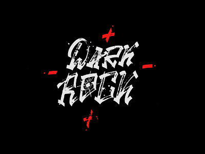 DARK ROCK / print for sale black calligraphy cross dark darkness delirium design for sale fuck gothic illustration lettering mark music obscurity online shop print rock typography vector