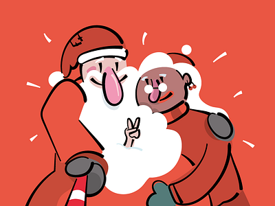 Xmas love characters christmas illustration illustrator mrs claus red vector xmas