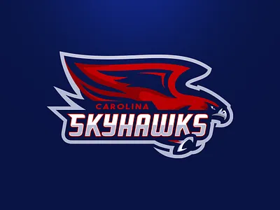 Carolina Skyhawks Primary animal bird brand branding design football logo mascot matt doyle matthew doyle skyhawks sport sport logo sports talon team typography vector