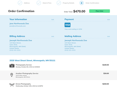 Services Order Confirmation Page design icon ui vector