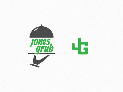 JONES GRUB branding food grub instagram logo mississippi monogram waiter