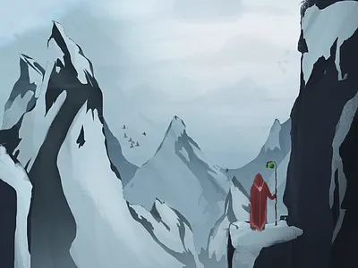 Mountains Study design drawing illustration painting scenery