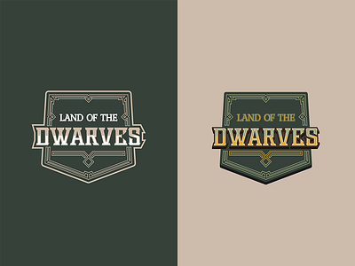 Land of the Dwarves branding illustration lord of the rings tolkien typography vector