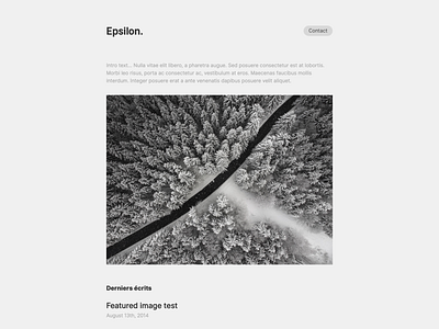 Epsilon, for Kirby CMS article blog clean cms contact form design epsilon form kirby minimal new simple theme