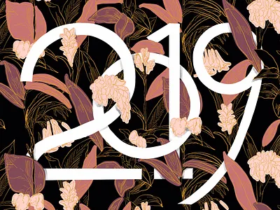 2019 botanicals lettering pattern procreate typography