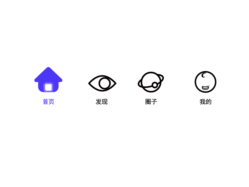Tabbar design icon ui