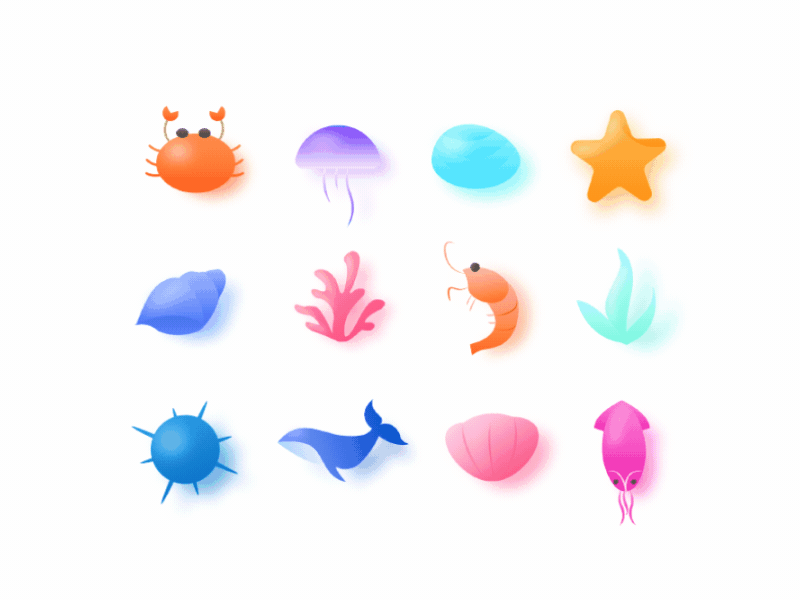 面朝大海，春暖花开 app design icon illustration ui