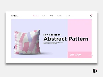Abstract Pattern Brush Landing Page abstract brush clean design design web front end graphic design landing page pattern pillow pink purpel ui user interface web desgin web developer website