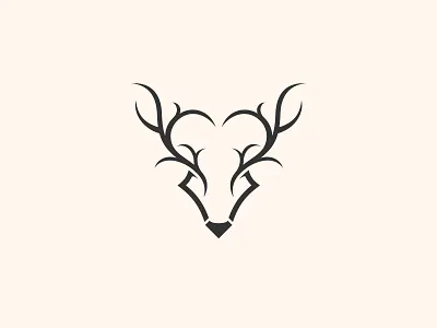 deerlove deer logo feminine logo logo minimalist logo monogram logo simple design