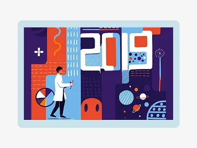 Hi 2019 2019 best dribbble illustration photoshop 六回