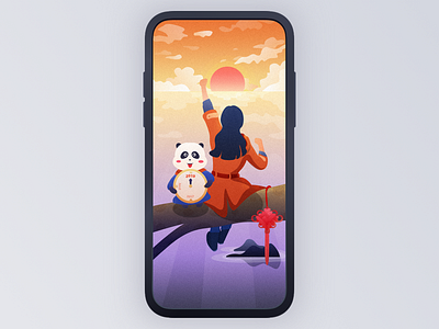 2019 app cartoon clock colors design home illustration new year new year 2019 sketch splash screen start page time ui