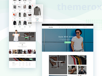 Menswear WooCommerce Theme design good design menswear theme themerox themes web woocommerce woocommerce theme