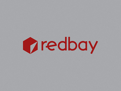 Redbay Logo box design flat logo open simple