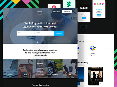 Landing Page - WIP!!! agency companies landing page rating review ui ui design web