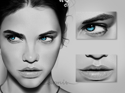 Realistic Drawing of Barbara Palvin art painting realism realist realistic drawing