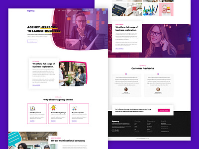 Agency - A premium landing page template agency landing page creative creative landing page elementor homepage landing page one page template responsive single page design template web studio wordpress