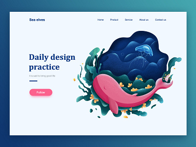 Sea Elves Practice design illustration ui