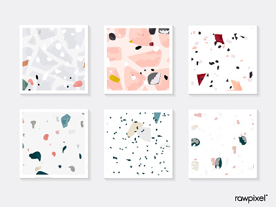 Terrazzo Pattern Vector Set beautiful cute design graphic illustration pattern vector