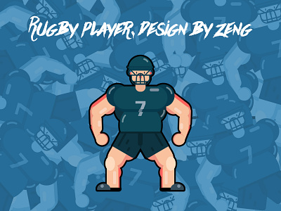 Rugby player illustration