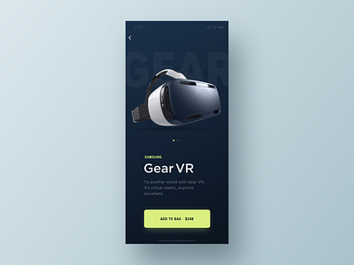 UI Daily, #073 – Virtual Reality app dailyui design ui uidaily virtual reality