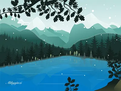 Blue Moon Valley，Jade Dragon Snow Mountain illustration jade dragon snow mountain landscape