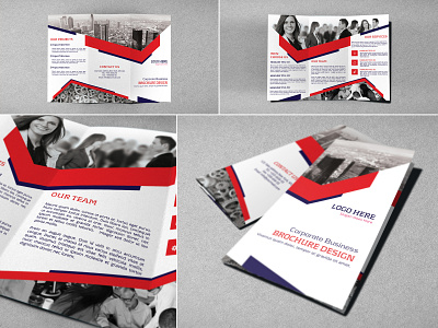 Clean Corporate Tri-Fold Brochure abstract abstract brochure blue branding brochure business clean clean corporate corporate corporate brochure creative creative brochure emydesign flat marketing minimal minimalist modern polygen print ready