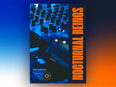 Nocturnal Beings bold bold color challenge concept design draft day graphic graphic design poster a day poster challenge poster design typography