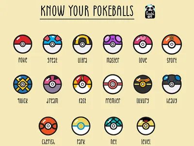 Pokeballs anime art cartoon cute design flat illustration kawaii pokeball pokemon pokemongo vector