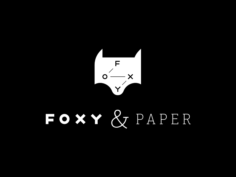 Foxy & Paper Logo ampersand animal animal art animal character branding design flat fox fox logo foxes identity illustration lettering logo sans serif serif logo typography vector